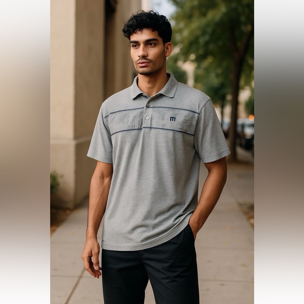 Travis Mathew Men’s Gray Polo Size XXL